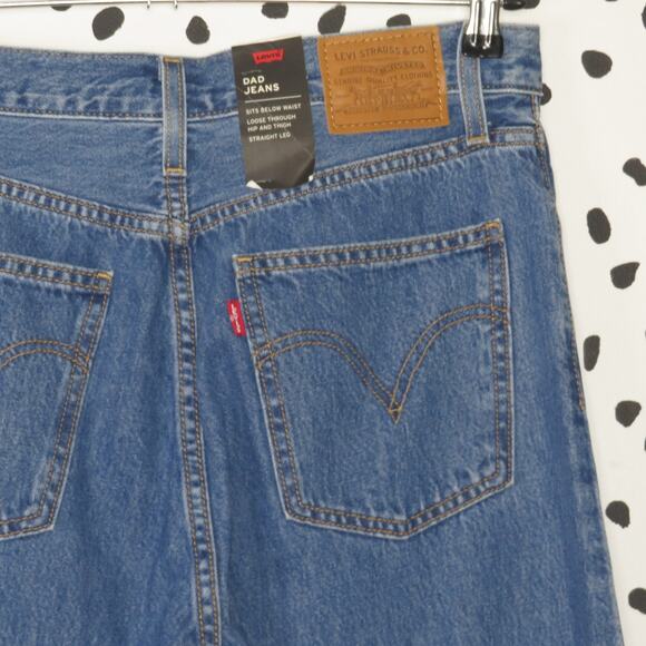 Levi’s Premium Medium Wash Denim Relaxed Straight Leg Dad Jeans - Picture 7 of 15